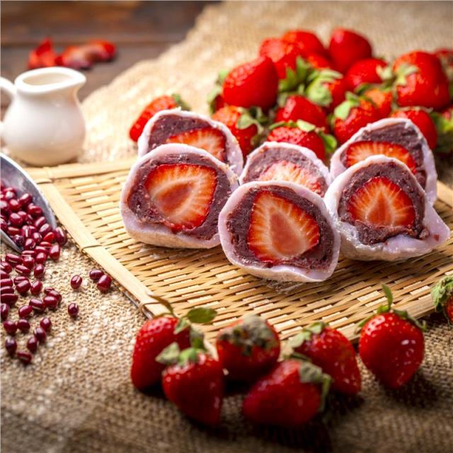草莓紅豆大福(6入),花見小露